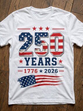 US Semiquincentennial 250 Years Anniversary T Shirt 1776-2026